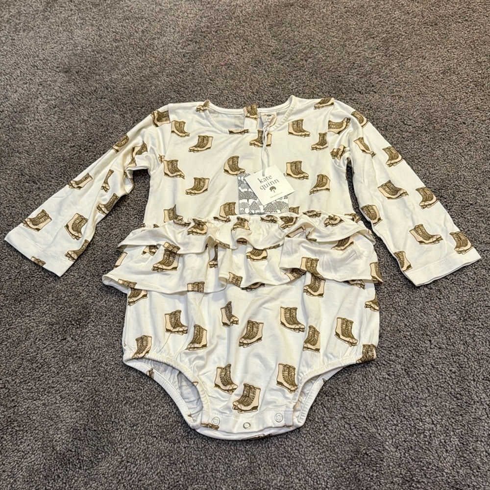 Kate Quinn Ice Skates Double Ruffle Bubble